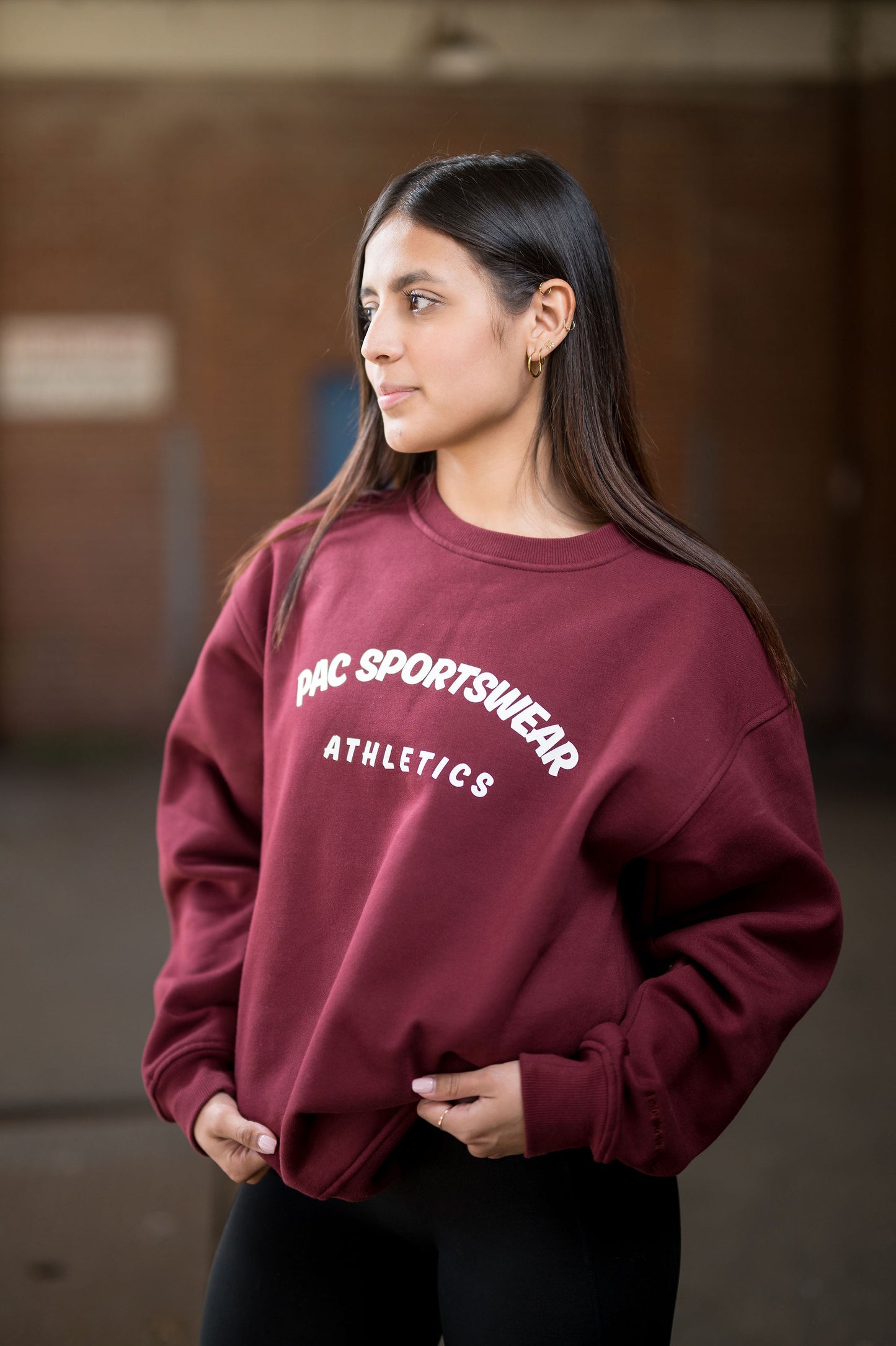 Women's Relaxed Fit Core Crewneck Sweatshirt - Crimson