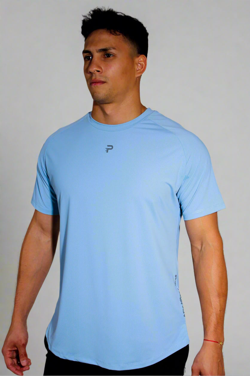 "AeroMesh" Vented Tee - Icecap Blue