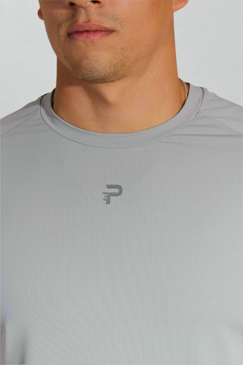 "AeroMesh" Vented Tee - Soft Alloy