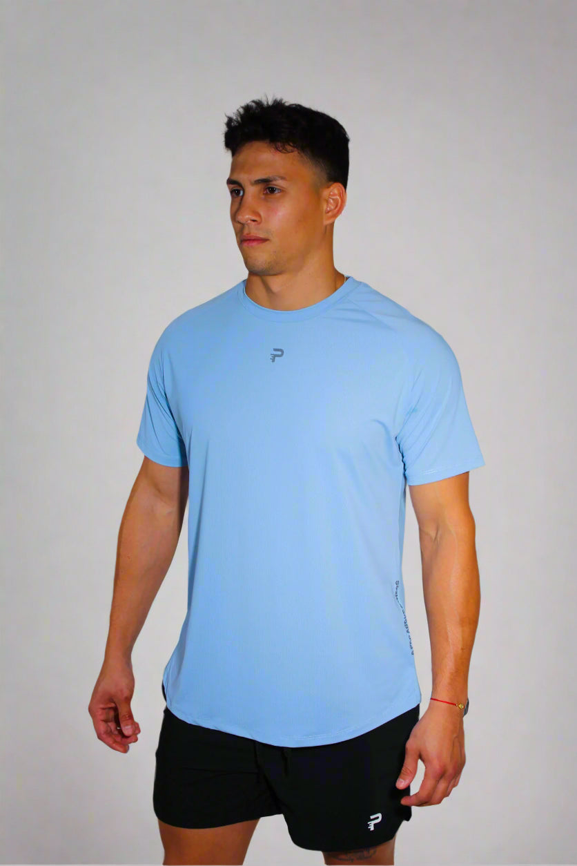 "AeroMesh" Vented Tee - Icecap Blue