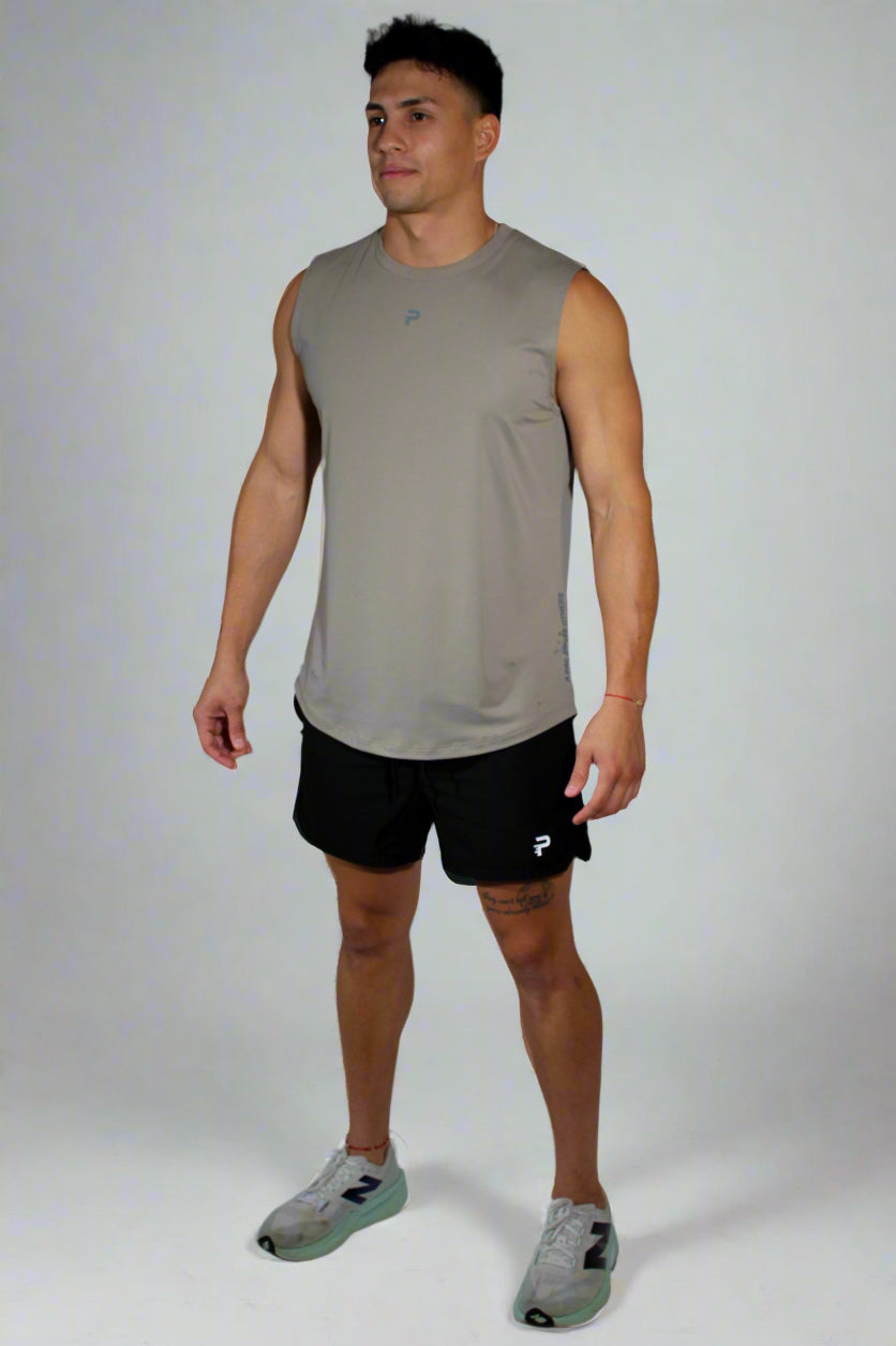 "AeroFlow" Hemmed Tank - Olive Green