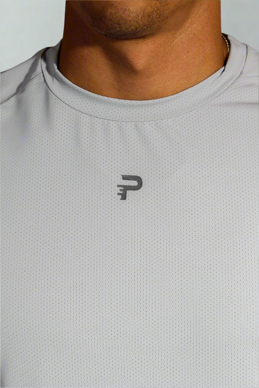 "AeroMesh" Vented Tee - Pale Steel