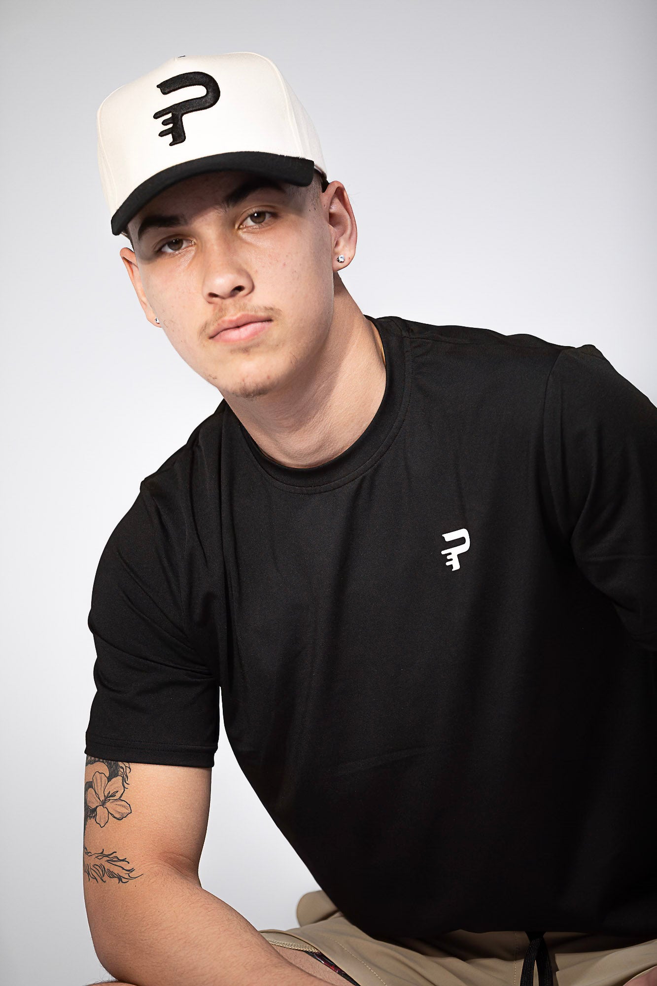 Logo Snapback Hat - Cream/Black