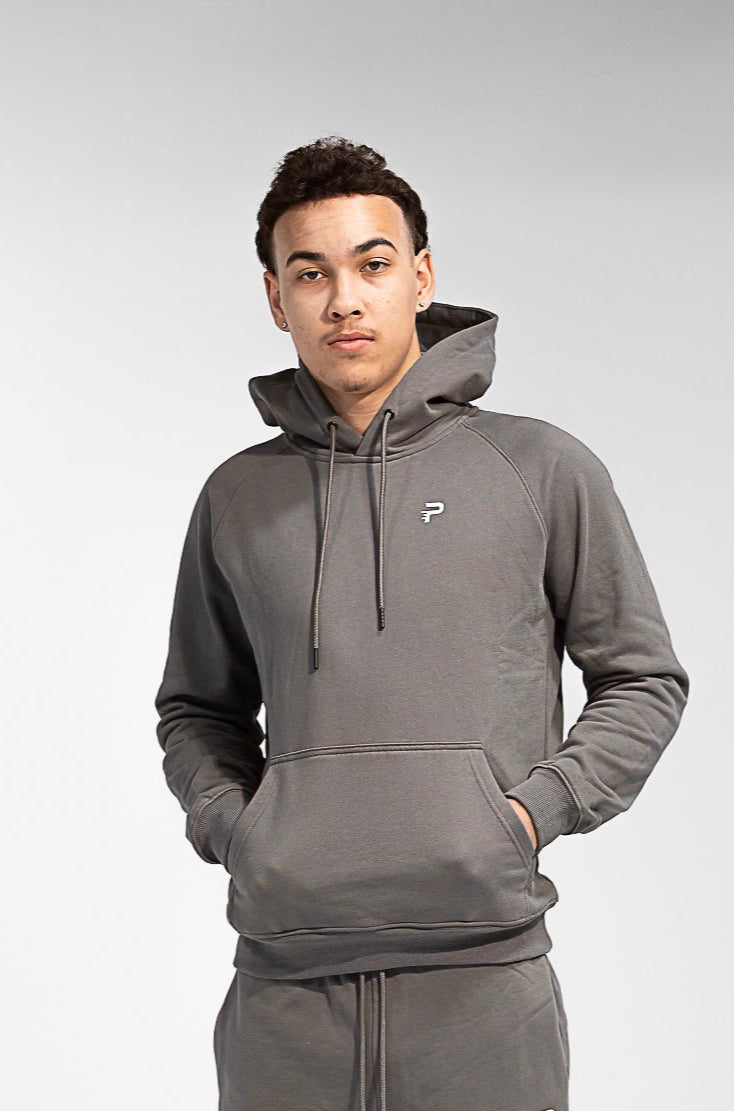 Unisex French Terry Fitted Hoodie - Slate Grey