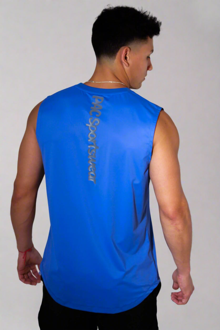 "AeroFlow" Hemmed Tank - Turbo Blue