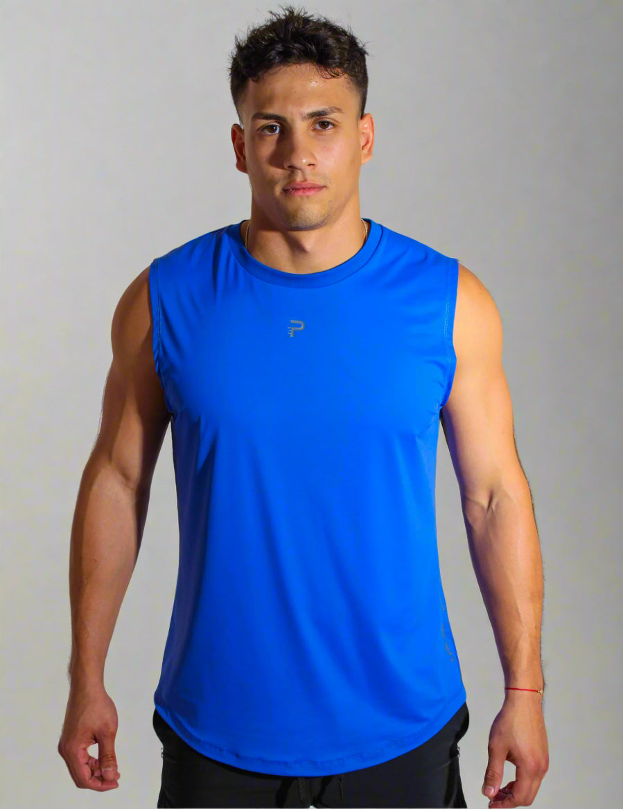 "AeroFlow" Hemmed Tank - Turbo Blue