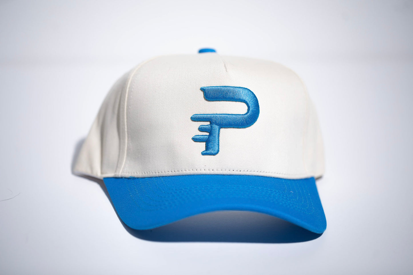 Logo Snapback Hat - Cream/Blue