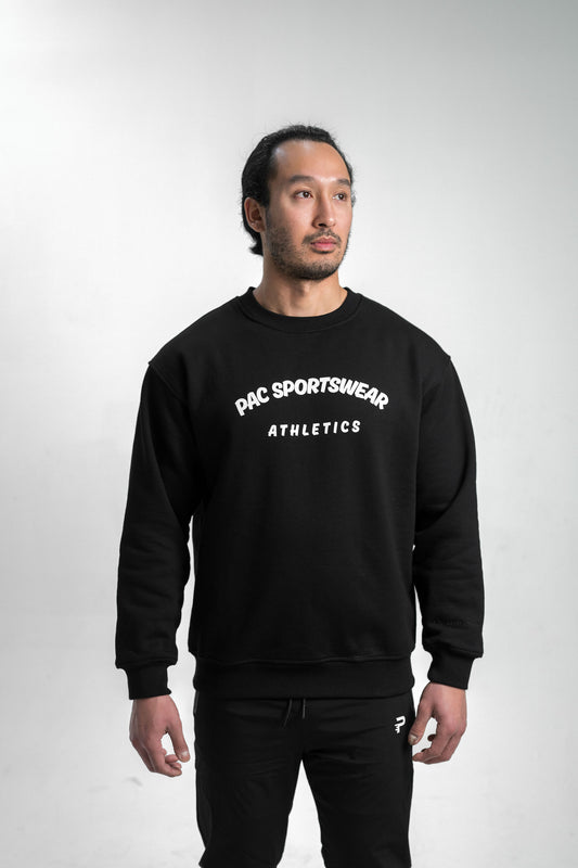 Men's Relaxed Fit Core Crewneck Sweatshirt - Black