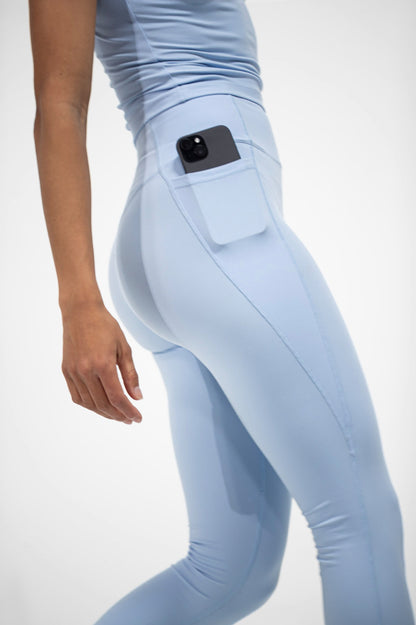 DREAM High-Rise Pants with Pockets - Icy Blue