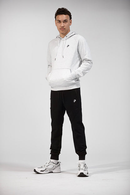 French Terry Fitted Hoodie - Heather Grey