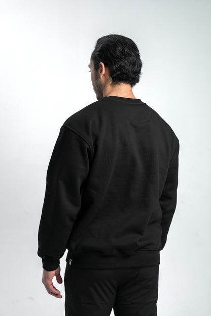 Men's Relaxed Fit Core Crewneck Sweatshirt - Black
