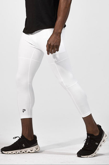 3/4 Length Essential Tights - White