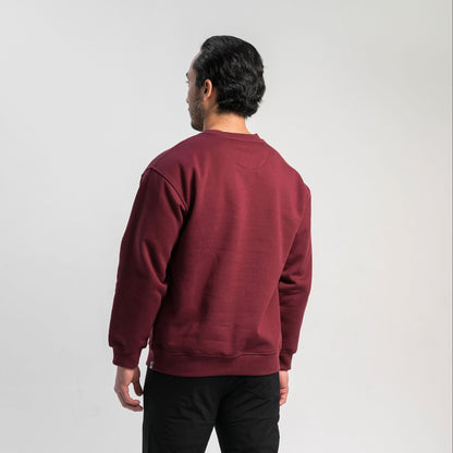 Men's Relaxed Fit Core Crewneck Sweatshirt - Crimson