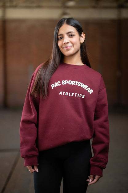 Women's Relaxed Fit Core Crewneck Sweatshirt - Crimson