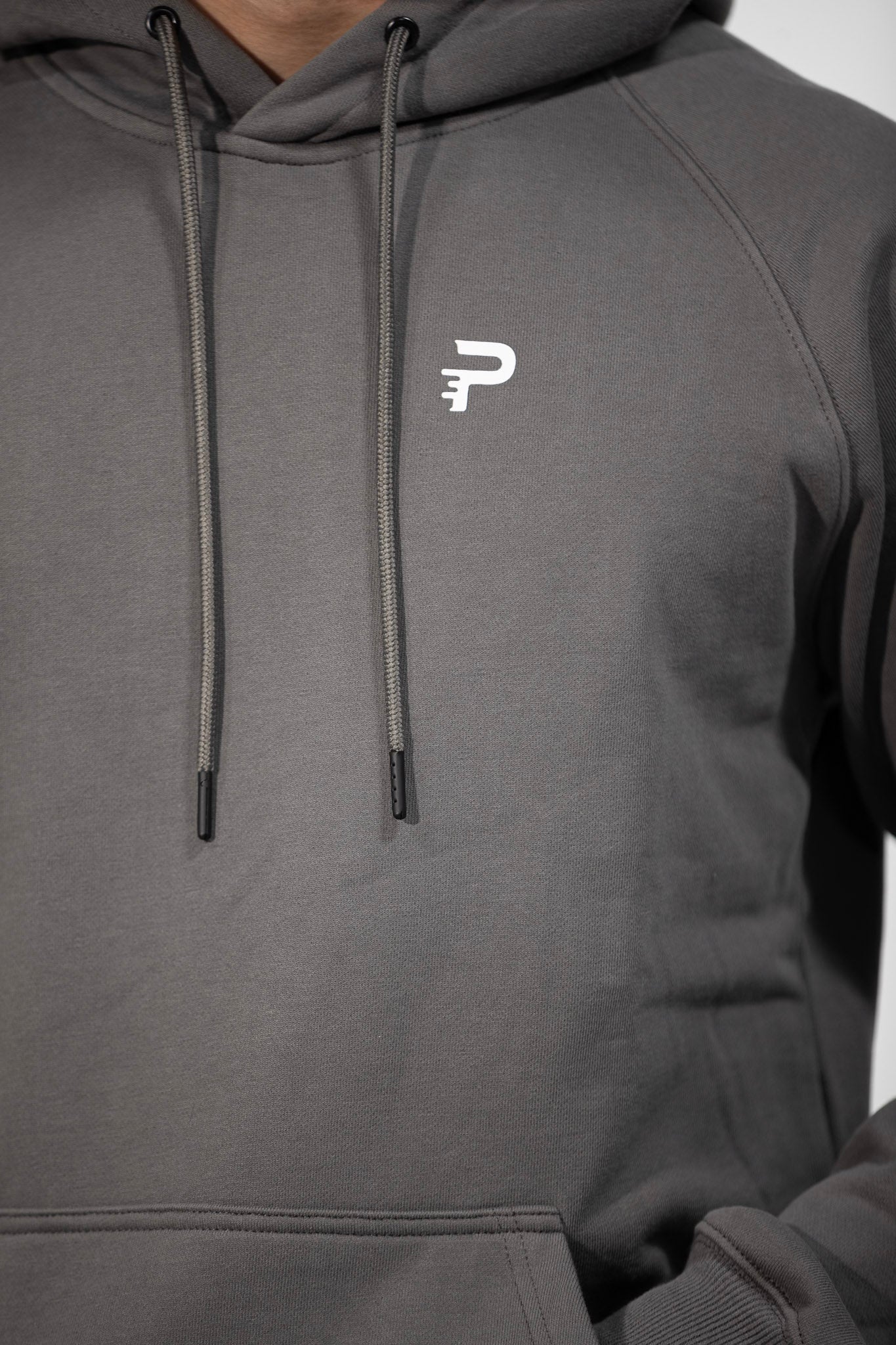 French Terry Fitted Hoodie - Slate Grey