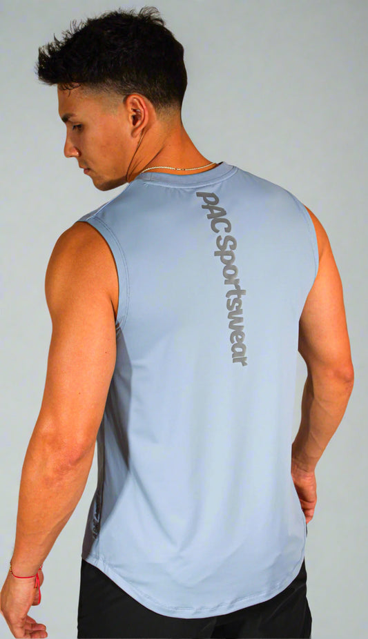 "AeroFlow" Hemmed Tank - Coastal Blue