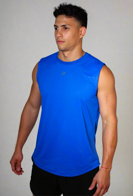 "AeroFlow" Hemmed Tank - Turbo Blue