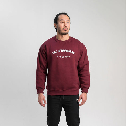 Men's Relaxed Fit Core Crewneck Sweatshirt - Crimson