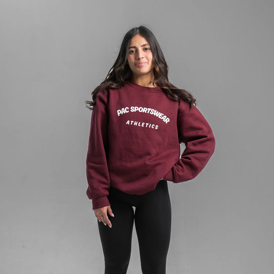 Women's Relaxed Fit Core Crewneck Sweatshirt - Crimson