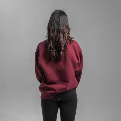 Women's Relaxed Fit Core Crewneck Sweatshirt - Crimson
