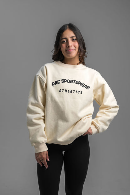 Women's Relaxed Fit Core Crewneck Sweatshirt - Ivory