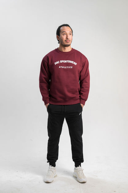Men's Relaxed Fit Core Crewneck Sweatshirt - Crimson