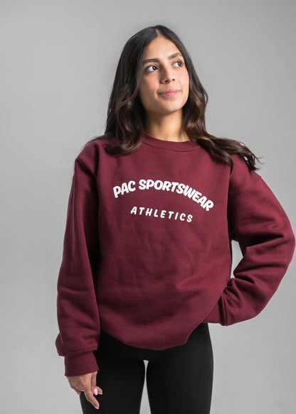 Women's Relaxed Fit Core Crewneck Sweatshirt - Crimson