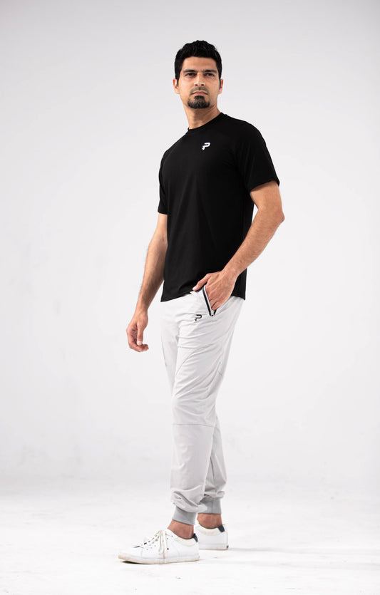 Unisex Fitted Joggers - Silver
