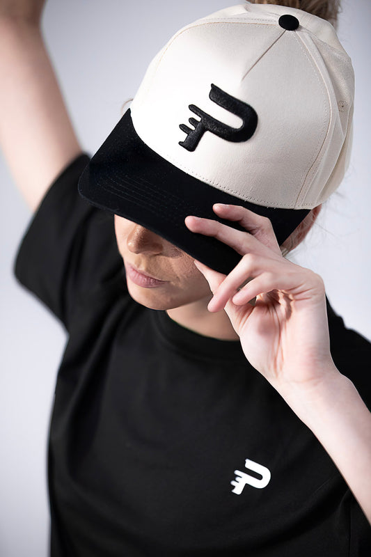 Logo Snapback Hat - Cream/Black