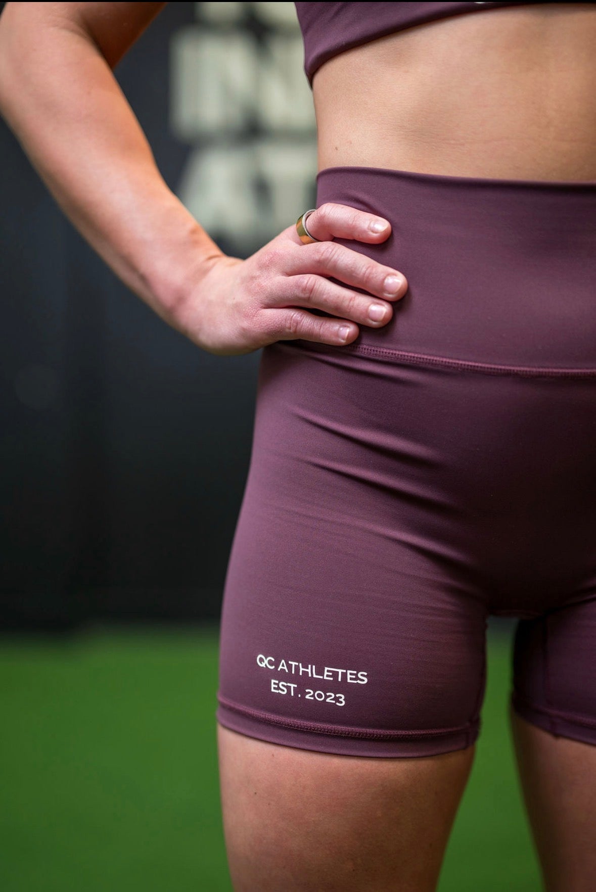 PAC x QC Athletes Hybrid Shorts - Plum