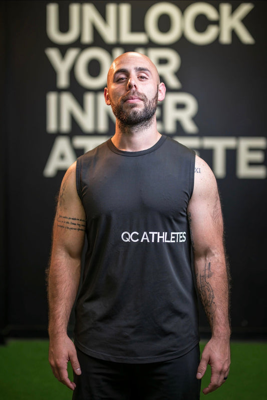 PAC x QC Athletes Hybrid Tank - Black