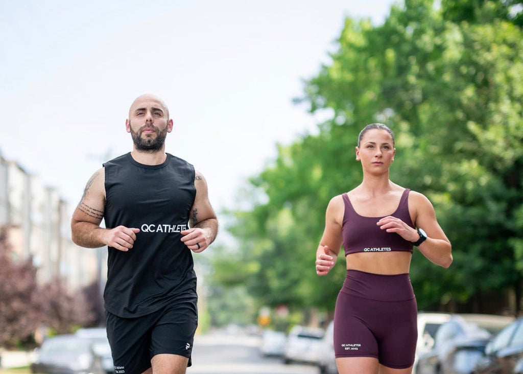 PAC x QC Athletes Hybrid Sports Bra - Plum