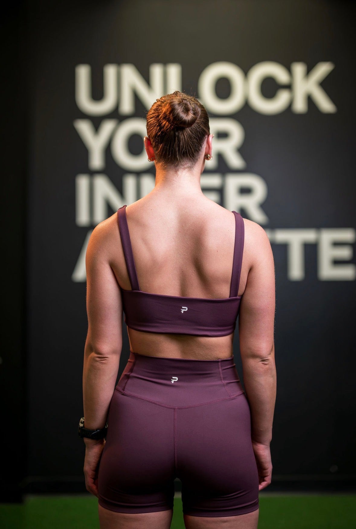 PAC x QC Athletes Hybrid Sports Bra - Plum