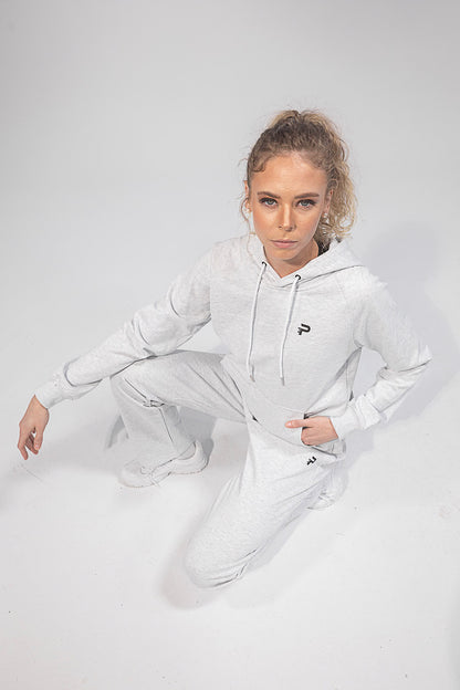 Unisex French Terry Fitted Hoodie - Heather Grey