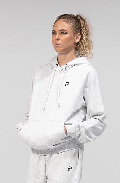 Unisex French Terry Fitted Hoodie - Heather Grey